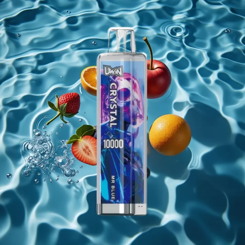 UWIN Crystal 10000 Puffs Disposable Vape Mr Blue – 18ml, 0.8 Ohm Mesh Coil, RGB Lights