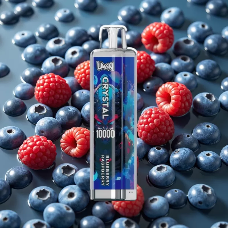 UWIN Crystal 10000 Puffs Disposable Vape Blueberry Raspberry 18ml 650mAh Rechargeable RGB Lights