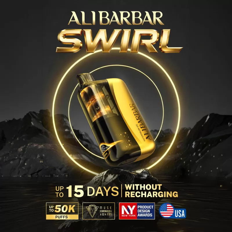 ALIBARBAR "SWIRL" 50K Puff Disposable Device - 50,000 - Blue Razz Ice
