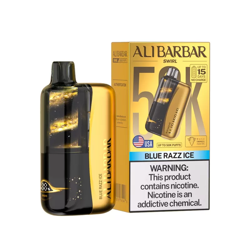 ALIBARBAR "SWIRL" 50K Puff Disposable Device - 50,000 - Blue Razz Ice - Image 3