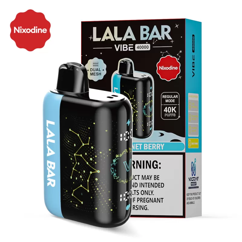 Nixodine Edition | LALA BAR VIBE 40K Disposable Device - 40,000 Puffs - Dallas Blue Rancher - Image 3