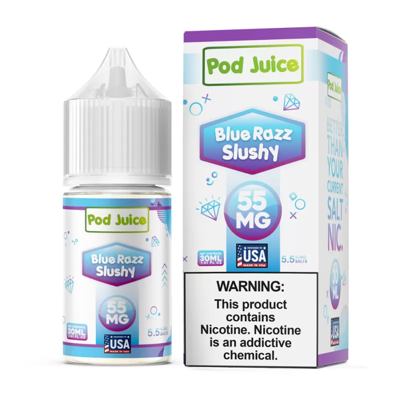 Pod Juice - Blue Razz Slushy - 30ML E-Liquid - 20MG