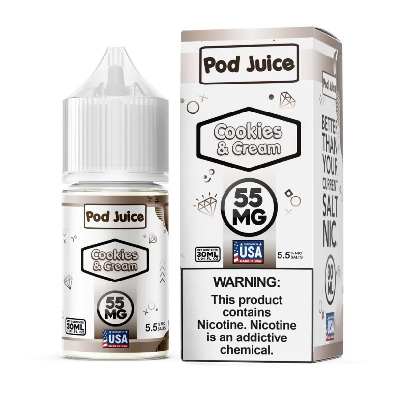 Pod Juice - Cookies & Cream - 30ML E-Liquid - 55MG