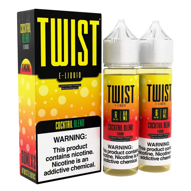 TWIST E-Liquid - Cocktail Blend - 120ML E-Liquid (Twin 60ML Pack) - 6MG