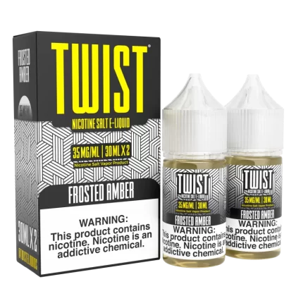 TWIST Nicotine Salt E-Liquid - Frosted Amber - 60ML E-Liquid (Twin 30ML Pack) - 35MG