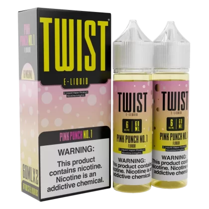 TWIST E-Liquid - Pink Punch No.1 - 120ML E-Liquid (Twin 60ML Pack) - 3MG