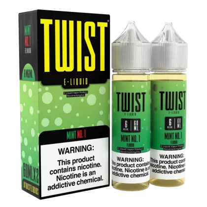 TWIST E-Liquid - Mint No.1 - 120ML E-Liquid (Twin 60ML Pack) - 3MG