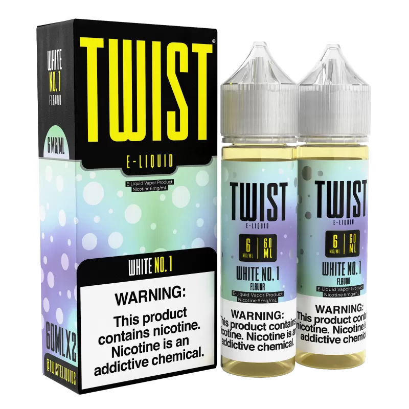TWIST E-Liquid - White No. 1 - 120ML E-Liquid (Twin 60ML Pack) - 0MG