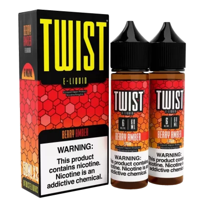 TWIST E-Liquid - Berry Amber - 120ML E-Liquid (Twin 60ML Pack) - 3MG