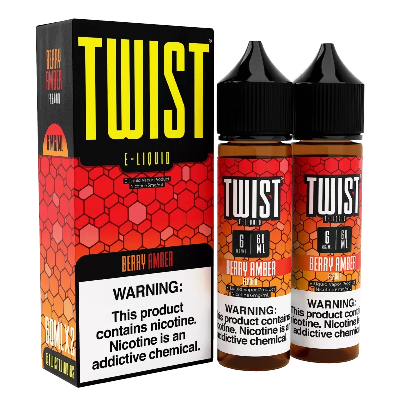 TWIST E-Liquid - Berry Amber - 120ML E-Liquid (Twin 60ML Pack) - 3MG