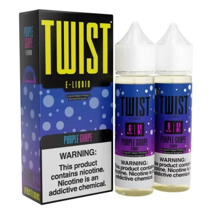 TWIST E-Liquid - Purple Grape - 120ML E-Liquid (Twin 60ML Pack) - 0MG