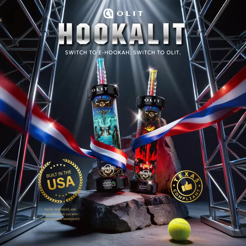 Built in USA | OLIT HookaLit 40K Puff Disposable E-Hookah - 40,000 Puffs - Love 66