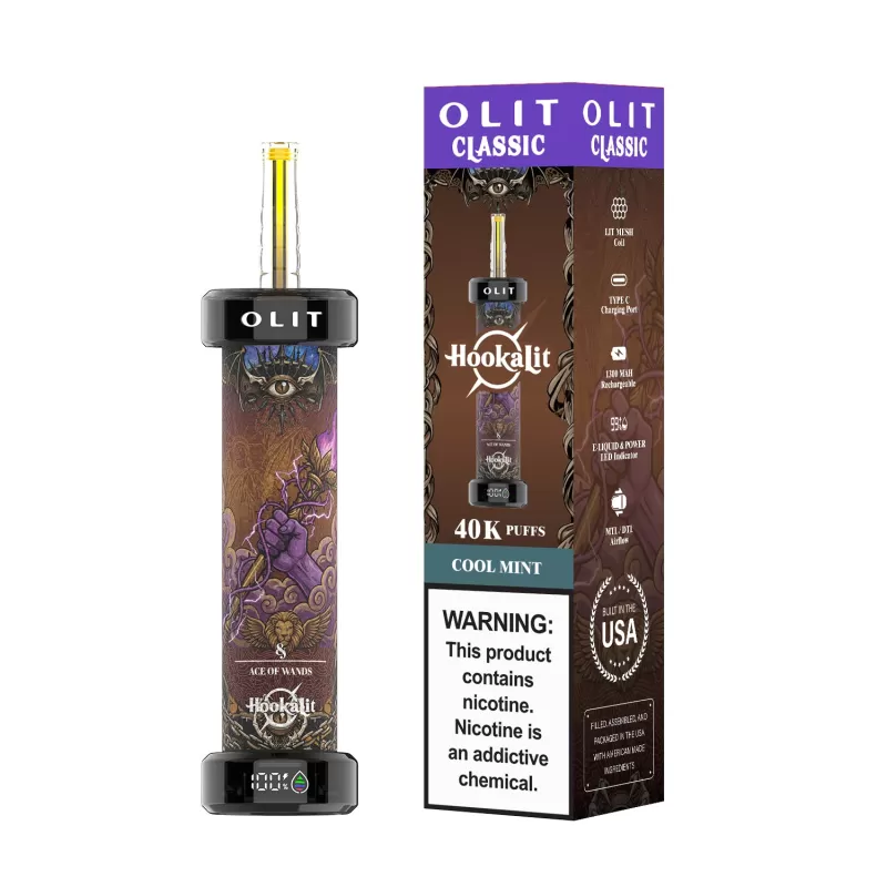 Built in USA | OLIT HookaLit 40K Puff Disposable E-Hookah - 40,000 Puffs - Love 66 - Image 3