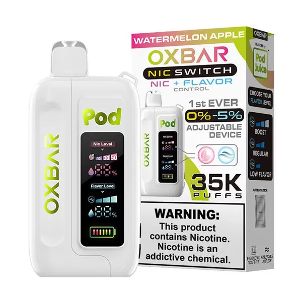 Oxbar x Pod Juice Nic-Switch 35K Disposable Device - 35,000 Puffs - Peach Ringz - Image 3