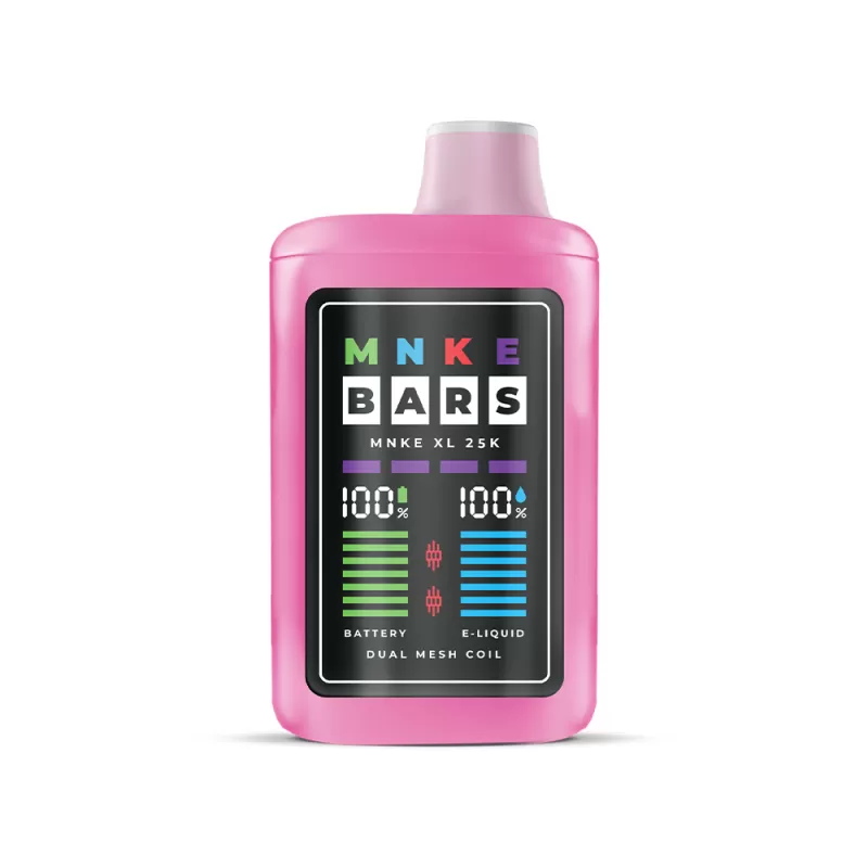 MNKE Bars XL 25K Zero Nicotine Disposable - 25,000 Puffs *** - Blue Kiwi Ice - Image 2