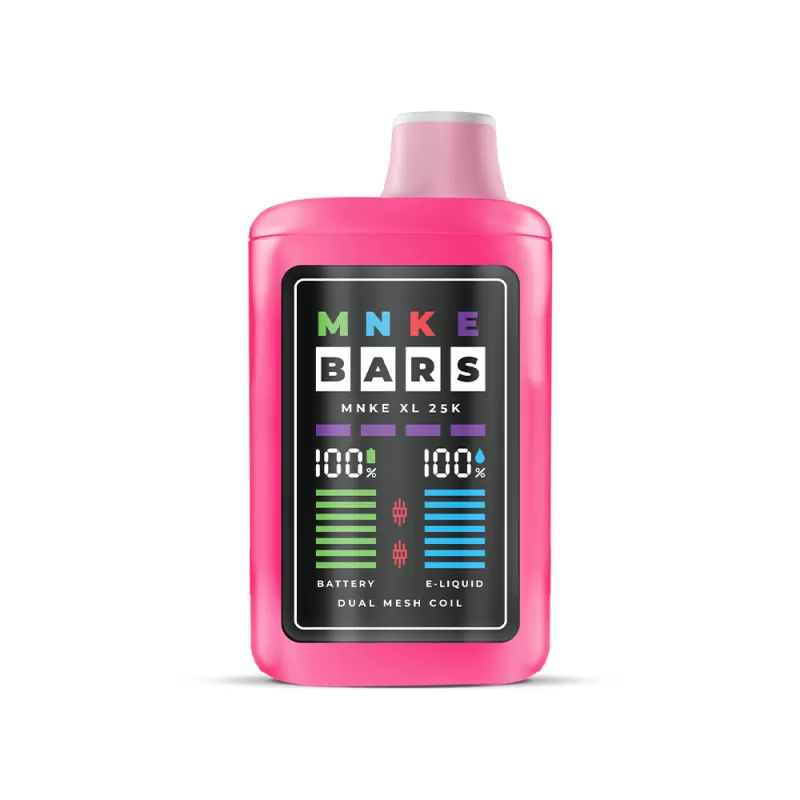 MNKE Bars XL 25K Zero Nicotine Disposable - 25,000 Puffs *** - Blue Kiwi Ice - Image 3
