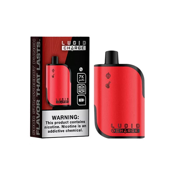 Lucid Charge Disposable 7000 Puffs 14mL 50mg *** - Peach Orange Cranberry - Image 2