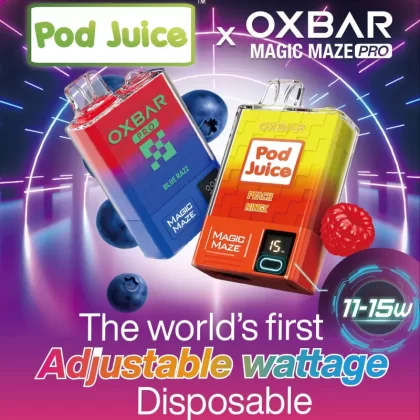 Pod Juice x OXBAR Magic Maze Pro 10K Disposable Device – 10,000 Puffs - Clear Emerald (Pod Juice Edition)