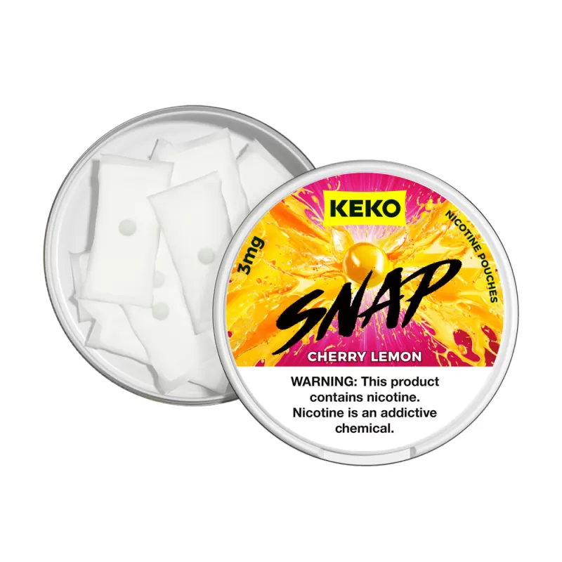 KEKO "SNAP" - Cherry Lemon - Nicotine Pouch (15 Count) - 5-Pack / 3MG - Image 2