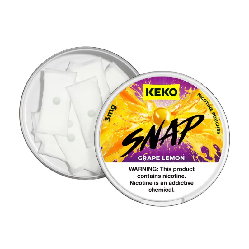 KEKO "SNAP" - Grape Lemon - Nicotine Pouch (15 Count) - 5-Pack / 6MG - Image 2