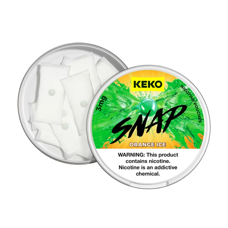 KEKO "SNAP" - Orange Ice - Nicotine Pouch (15 Count) - 1-Pack / 3MG - Image 2