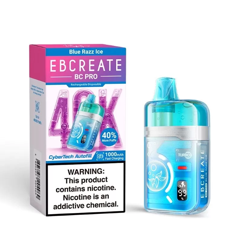Made in Indonesia | EBCREATE BC PRO 40K Puff Disposable Device - 40,000 Puffs - Strawberry Raspberry Frost - Image 3