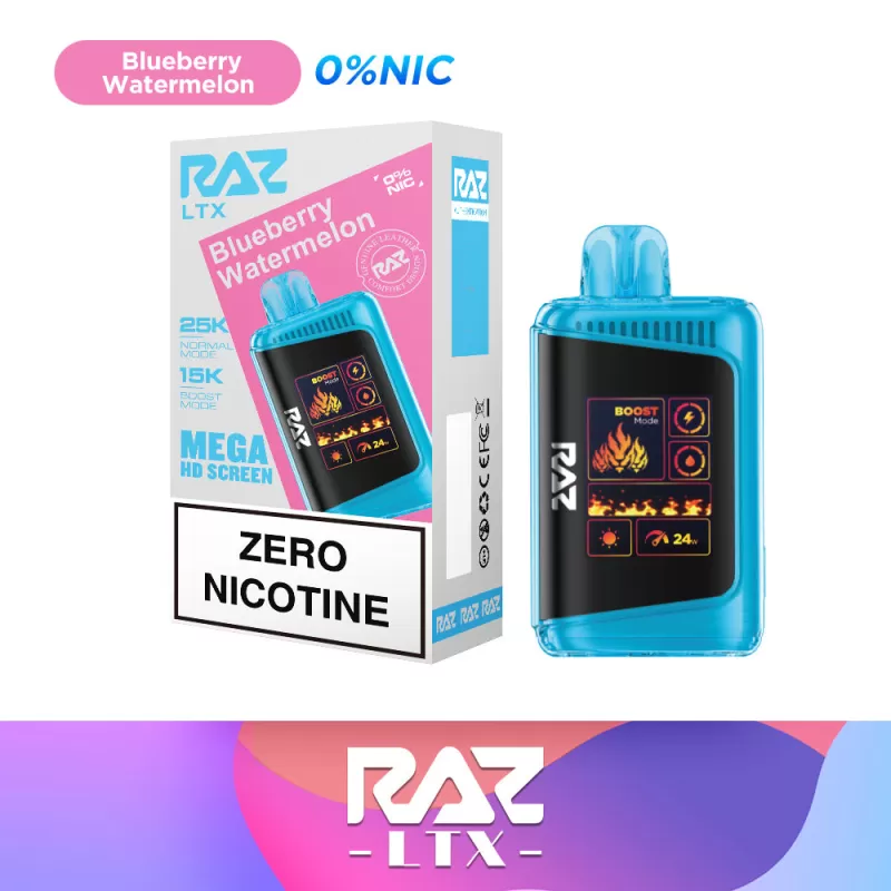 RAZ LTX 25K Zero Nicotine Disposable Device – 25,000 Puffs - Bangin Sour Berries (0% Nic) - Image 3