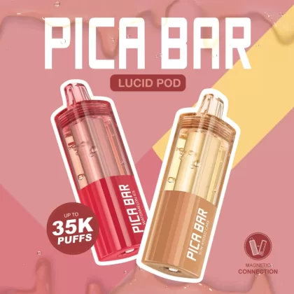 Assembled in USA | PICA BAR Lucid 35K Disposable POD - 35,000 Puffs - Straw Banana