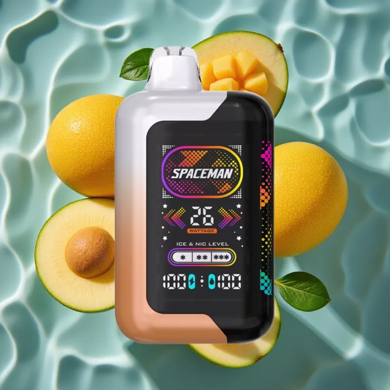 SMOK SPACEMAN SP40000 Zero Nicotine Disposable Vape – Sour Mango Honey Dew, 20mL, 1000mAh, 40000 Puffs, 4 Power Modes, 4 Ice Levels, LED Screen