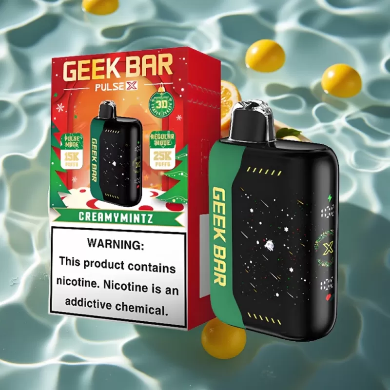 Geek Bar Pulse X 25000 Puffs Disposable Vape Christmas Edition – Dual Mesh Coil, USB-C Charging, 18mL Pre-filled E-Liquid - Image 2