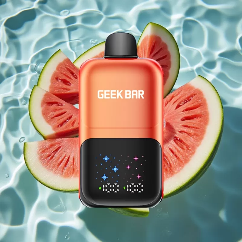 GEEK BAR 2GO 20ml 50000 Puffs Dual Tank Disposable Vape Pen with Adjustable Flavors – Watermelon Bubble Gum Ice