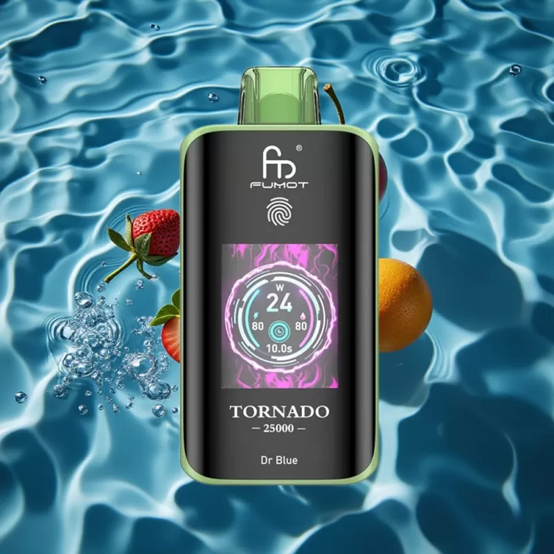 Fumot Tornado 25000 Puffs Disposable Vape Dr Blue with HD Screen & 700mAh Battery