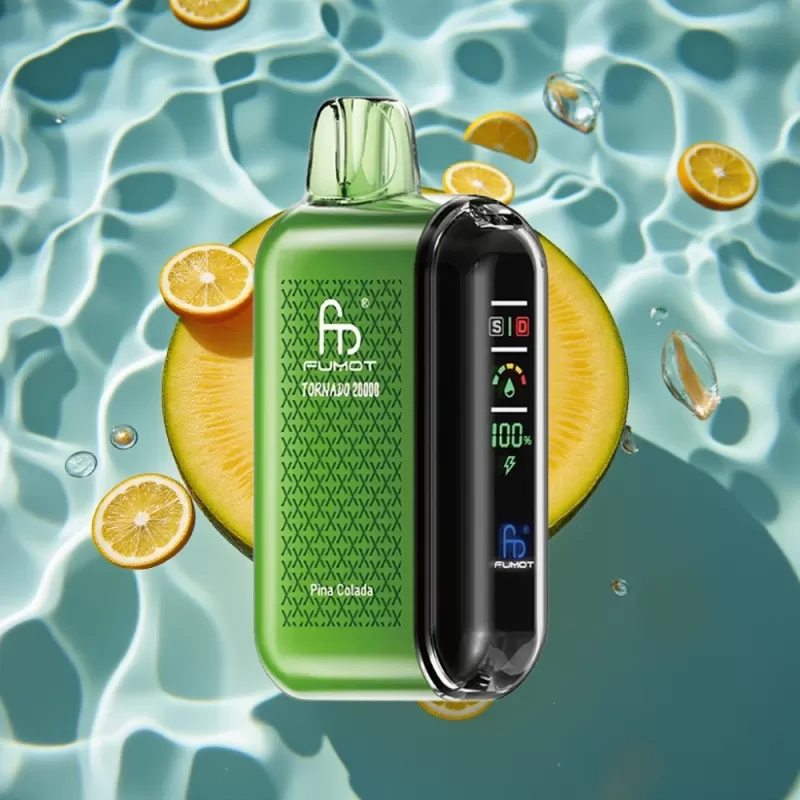 Fumot Tornado 20000 Puffs Disposable Vape Pina Colada with Dual Mesh Coil & Smart Display