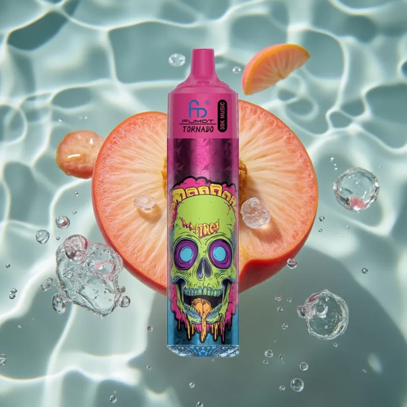 Fumot RandM Tornado 30000 Puffs Disposable Vape Peach Ice – 30mL, 5% Nicotine, 600mAh Rechargeable