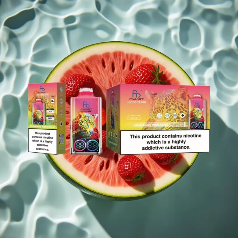 Fumot Leopard 40K Puffs Dual Mesh Disposable Vape – Strawberry Watermelon, 700mAh, Type-C - Image 3