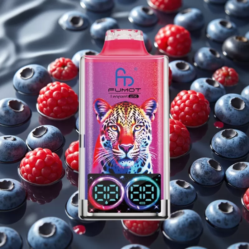 Fumot Leopard 40K Puffs Dual Mesh Disposable Vape Blueberry Cherry Cranberry 700mAh Type-C