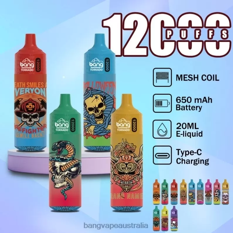Bang Vape Tornado 12000 puffs with LED & Mesh Coil 6006N4 Disposable – Vape Gang Sydney - Image 2