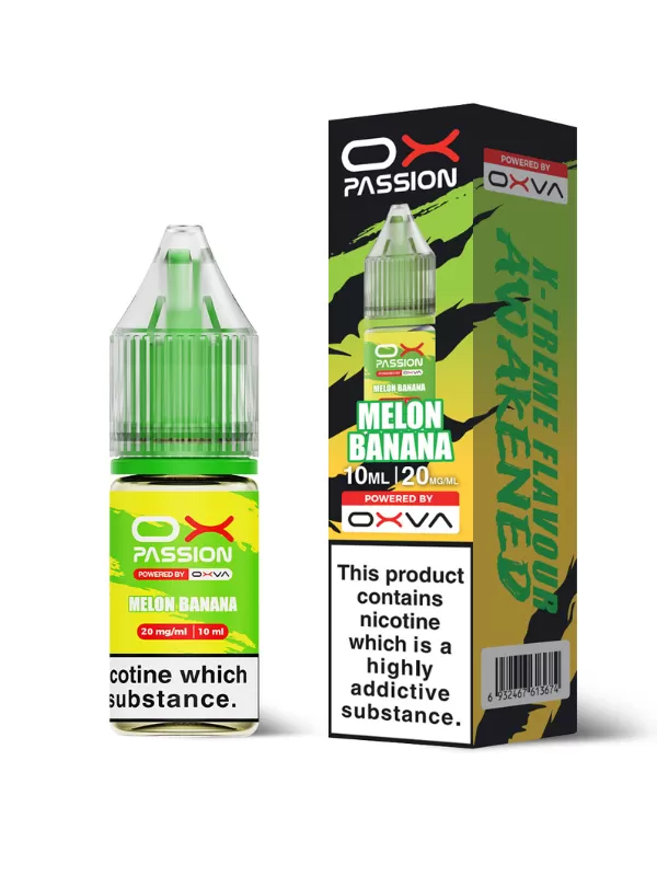 Melon Banana OX Passion Nic Salt E-Liquid by OXVA - 10ml - 10mg - Image 2