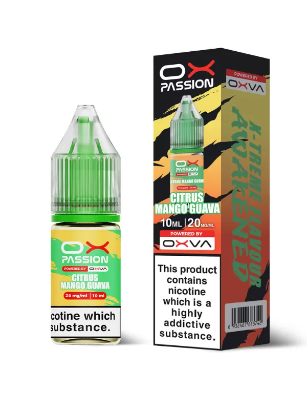 Citrus Mango Guava OX Passion Nic Salt E-Liquid by OXVA - 10ml - 10mg - Image 2