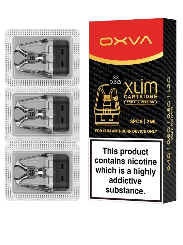 OXVA Xlim SS Top Fill Replacement Pods (3 Pack) - 0.6ohm