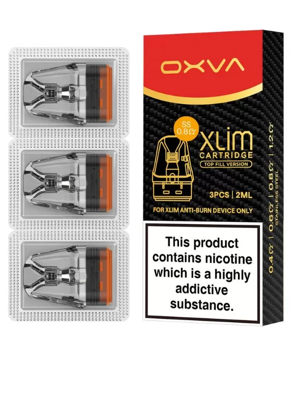 OXVA Xlim SS Top Fill Replacement Pods (3 Pack) - 0.6ohm - Image 2