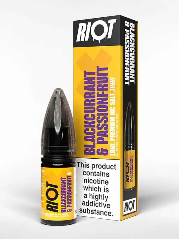 Blackcurrant Passionfruit Riot X Nic Salt E-Liquid - 5mg - Image 2