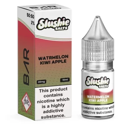 Watermelon Kiwi Apple Slushie Bar Nic Salts E-Liquid - 10mg