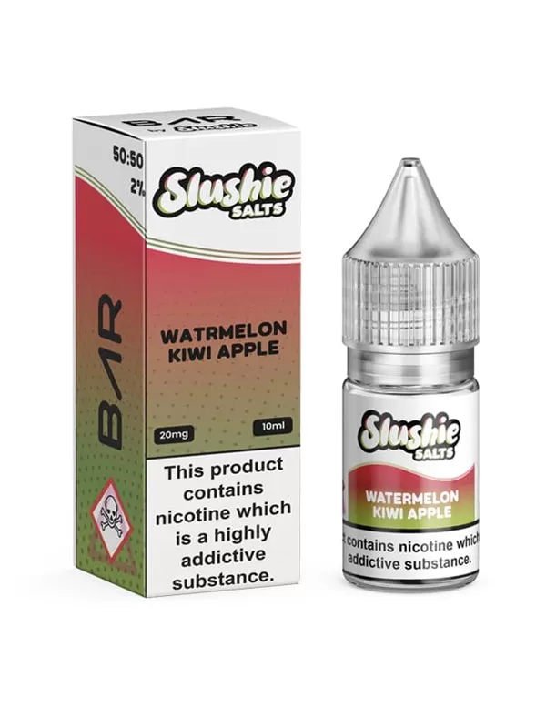 Watermelon Kiwi Apple Slushie Bar Nic Salts E-Liquid - 10mg