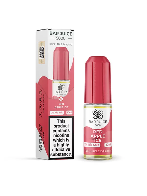 Bar Juice 5000 Red Apple Ice Nic Salt E-Liquid - 10mg - Image 2
