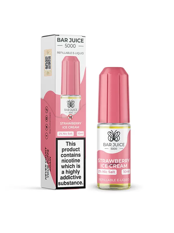 Bar Juice 5000 Strawberry Ice Cream Nic Salt E-Liquid - 10mg - Image 2