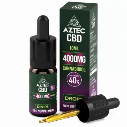 Aztec CBD Oil Drops 40% 4000mg – Extra Strong 10ml CBD Oil UK - Strawberry