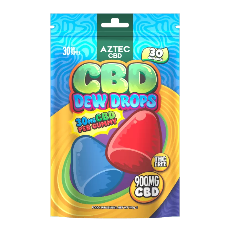 Aztec CBD Gummies – 900mg (30 Gummies) - Dew Drops