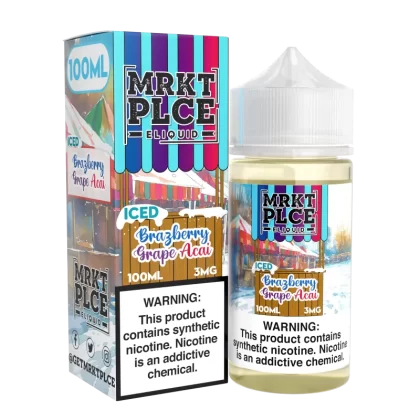 MRKTPLCE - ICED Brazberry Grape Acai - 100ML E-Liquid - 3MG