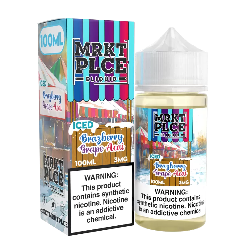 MRKTPLCE - ICED Brazberry Grape Acai - 100ML E-Liquid - 3MG